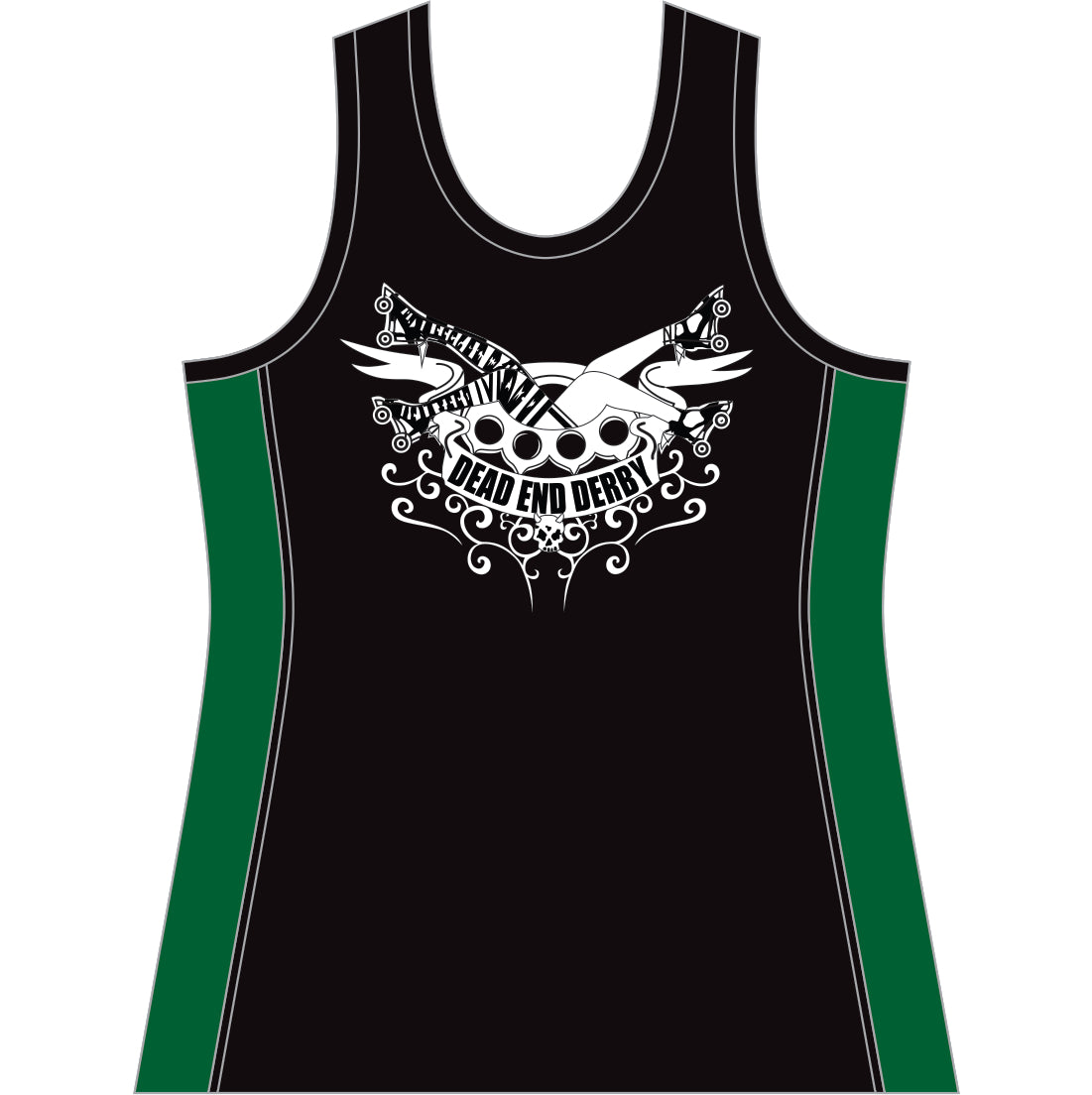 DEAD END DERBY GREEN REVERSIBLE SINGLET