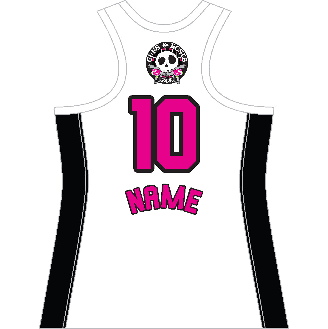 GUNS &amp; ROSES WHITE TEAM SINGLET