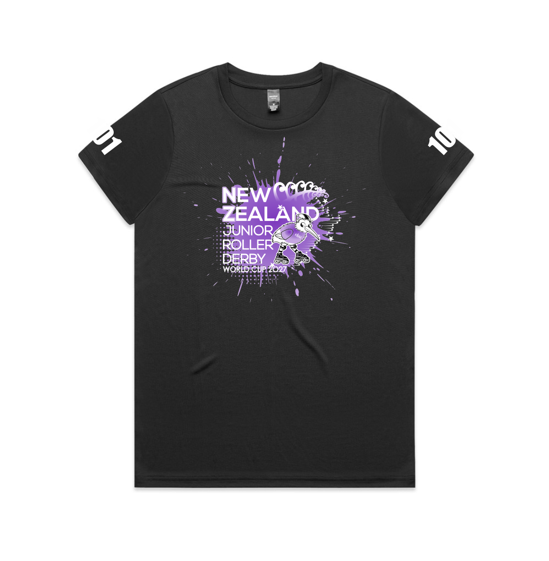 NZ JUNIOR ROLLER DERBY PRESEASON TRAINING TEE