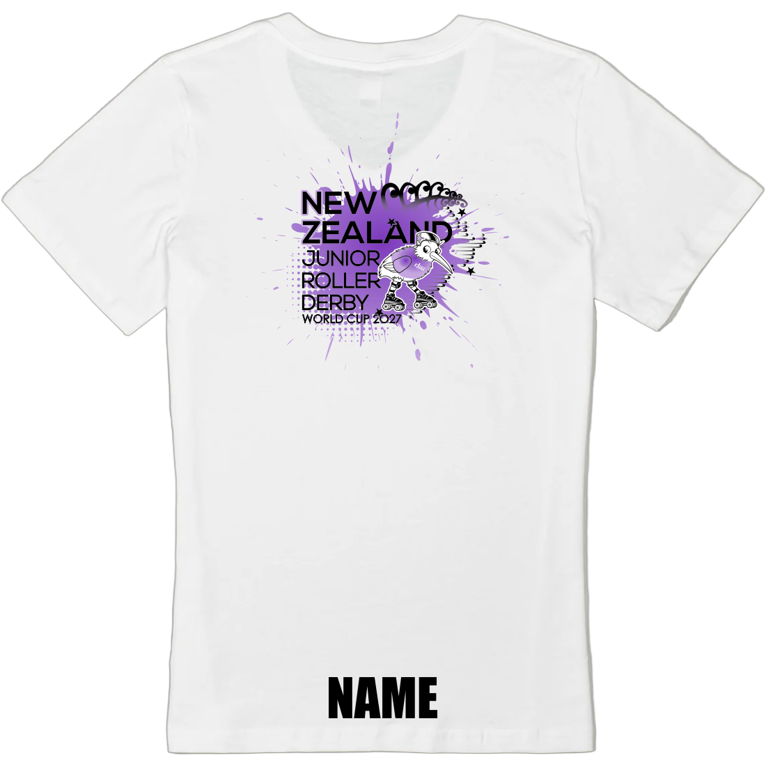 NZ JUNIOR ROLLER DERBY PRESEASON TRAVEL TEE