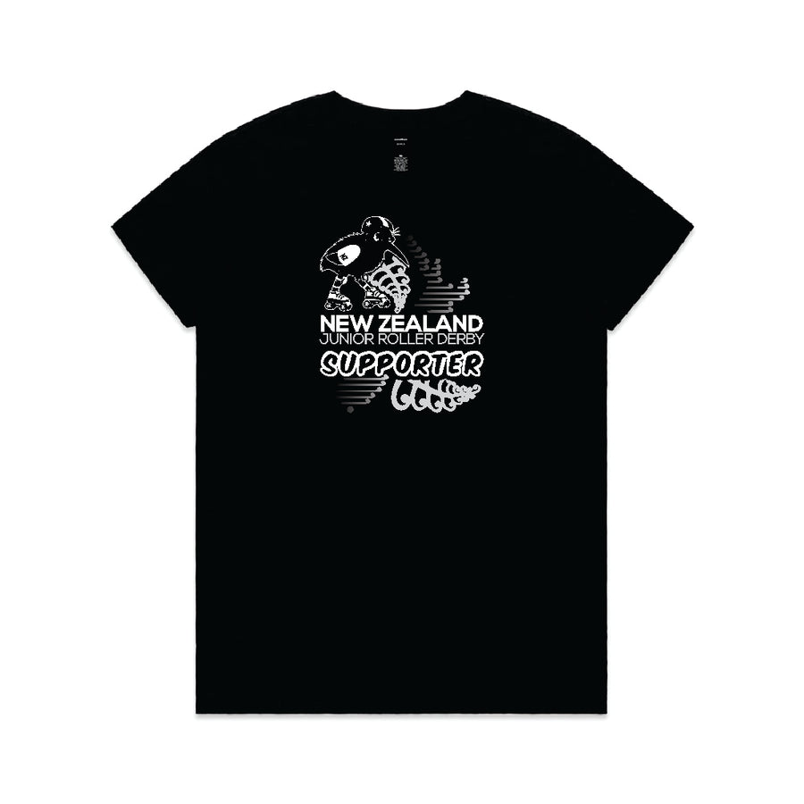 NZ JUNIOR ROLLER DERBY SUPPORTERS TEE