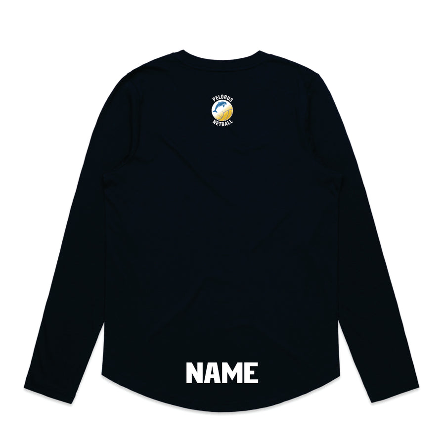 PELORUS NETBALL LS MERCH TEE