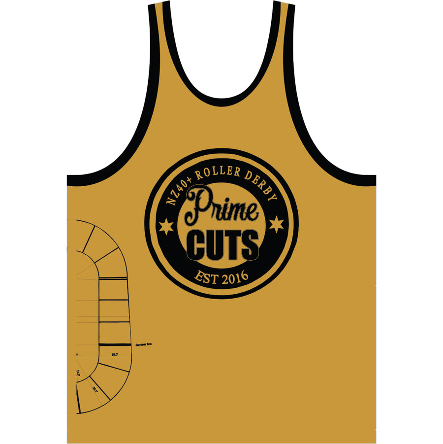 PRIME CUTS ROLLER DERBY MENS ORIGINAL SINGLET