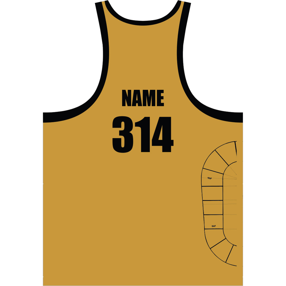 PRIME CUTS ROLLER DERBY MENS ORIGINAL SINGLET
