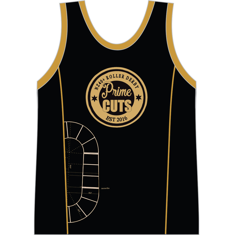 PRIME CUTS ROLLER DERBY MENS SINGLET