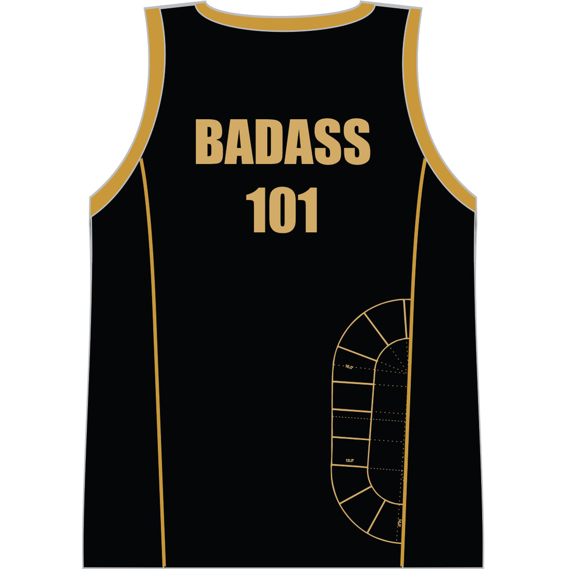 PRIME CUTS ROLLER DERBY MENS SINGLET