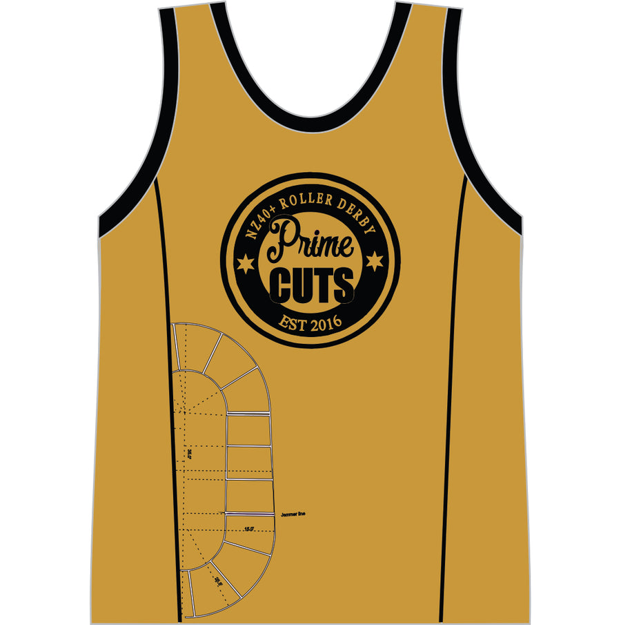 PRIME CUTS ROLLER DERBY MENS SINGLET