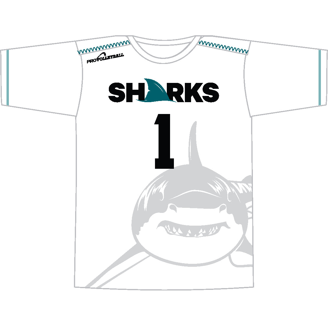 SHARKS VOLLEYBALL MENS PLAYING TEE
