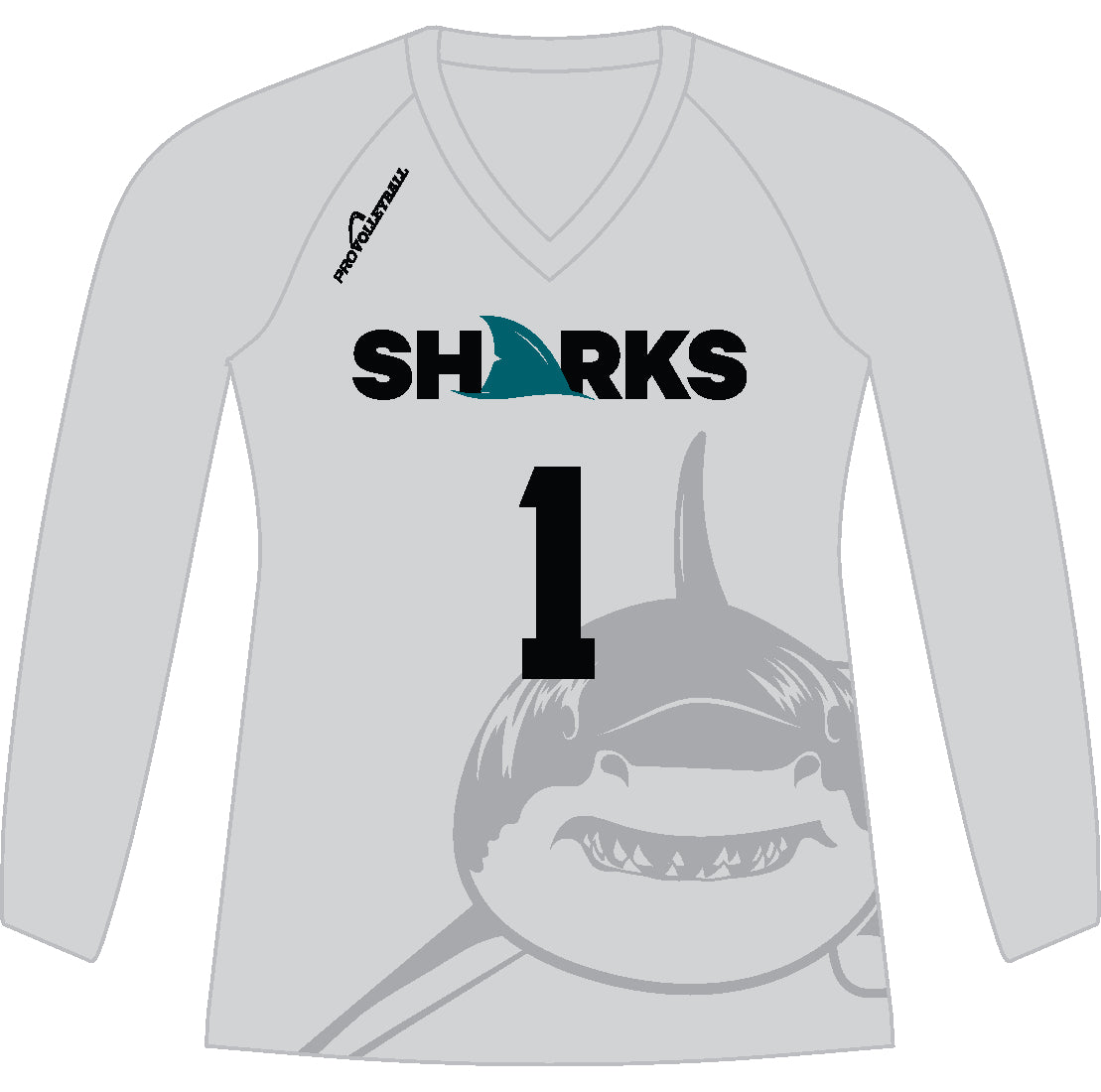 SHARKS VOLLEYBALL WOMENS PLAYING TEE