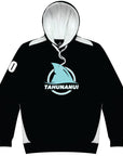 SHARKS VOLLEYBALL BLACK/WHITE HOODIE - FIN LOGO