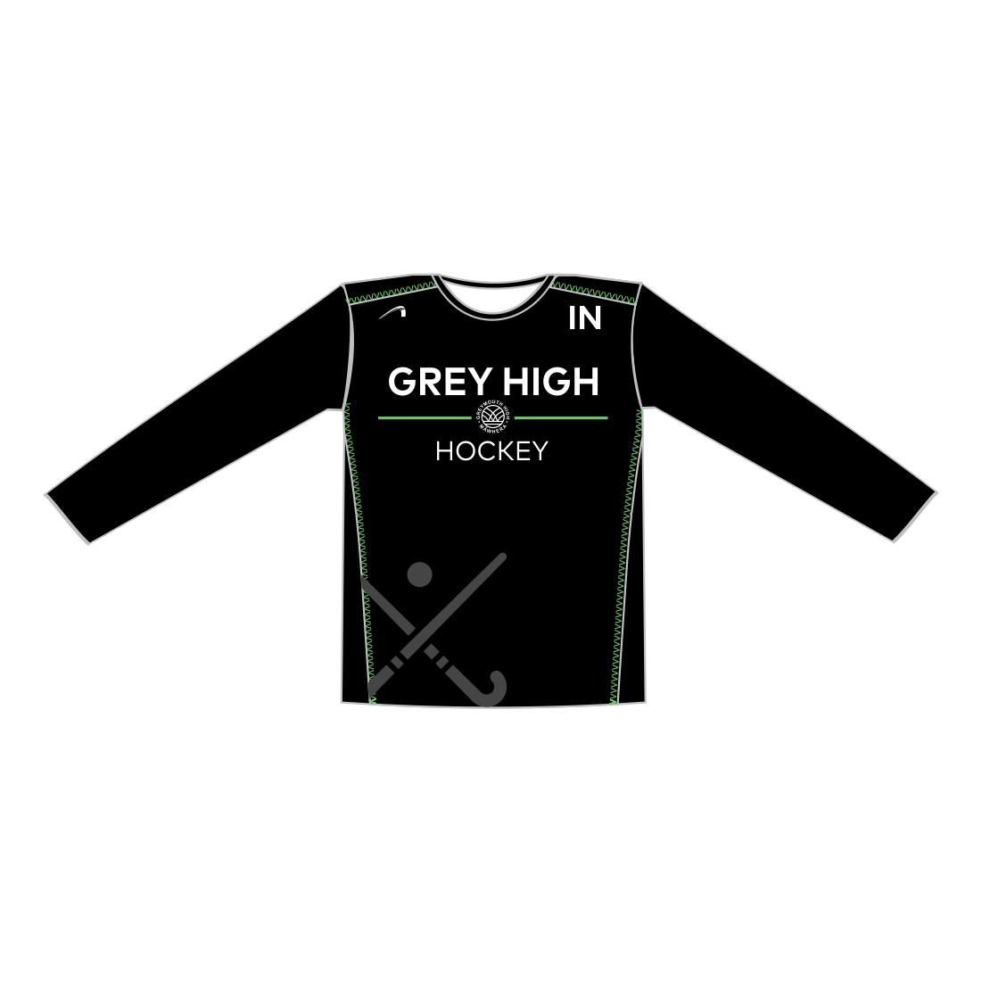 GREY HIGH LS TEE