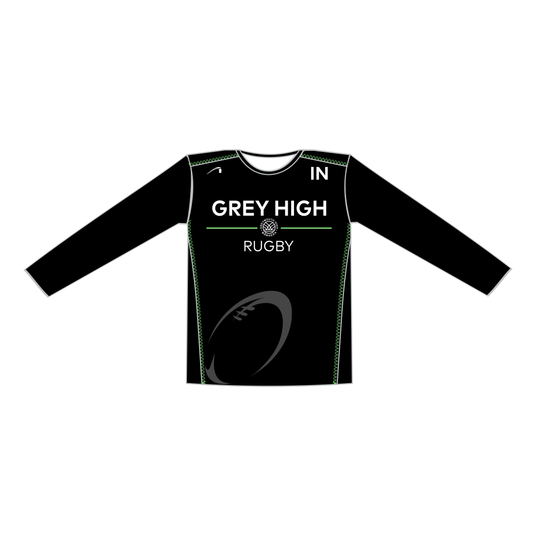 GREY HIGH LS TEE