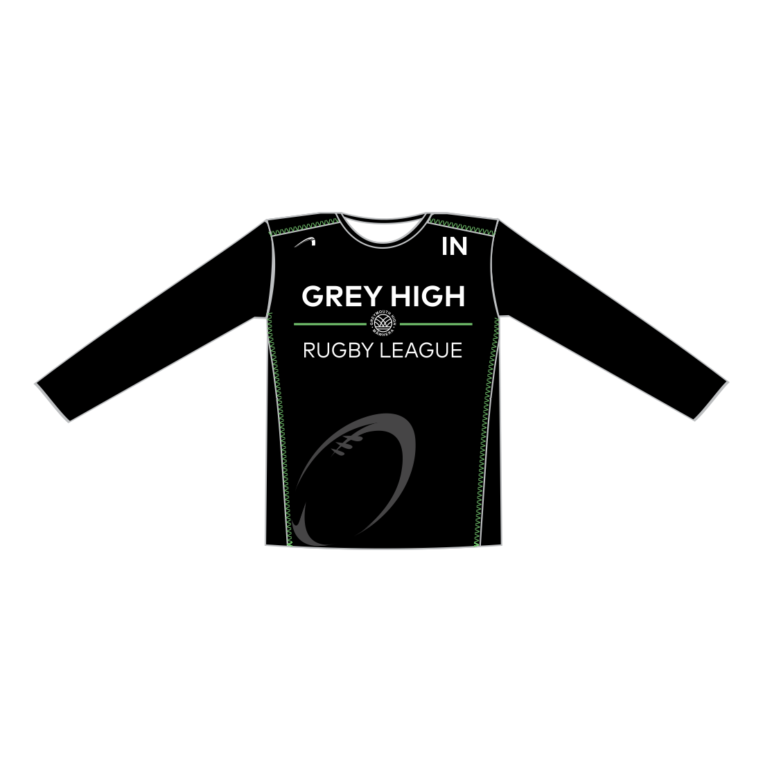 GREY HIGH LS TEE